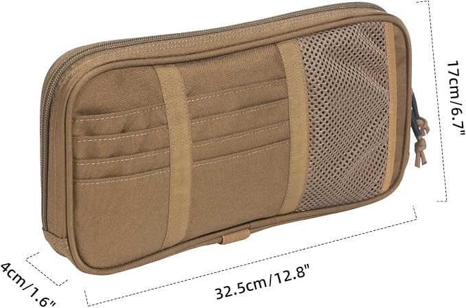 EXCELLENT ELITE SPANKER Car Sun Visor Organizer Auto Interior Accessories Visor Storage Pouch Holder for Car, SUV, Truck with Multi-Pocket(Coyote Brown)