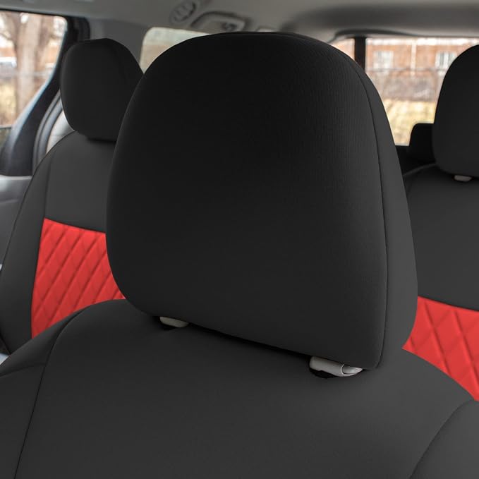 FH Group Custom Fit Car Seat Covers Specifically Made for 2011-2020 Toyota Sienna 7 Seater with Ultraflex Neoprene Water Resistant Automotive Seat Covers - Full Set Red