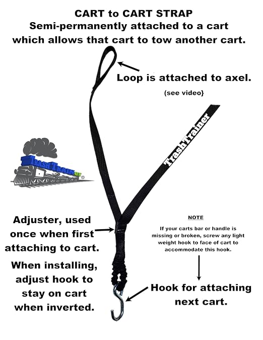 One Vehicle to Cart Strap and One Cart to Cart Strap