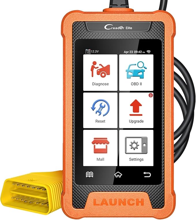 LAUNCH Creader Elite OBD2 Scanner Fit for Chrysler Dodge Jeep Ram,Full Systems Code Reader with All Resets,Active Test,Battery Matching Bi-Directional Diagnostic Scan Tool