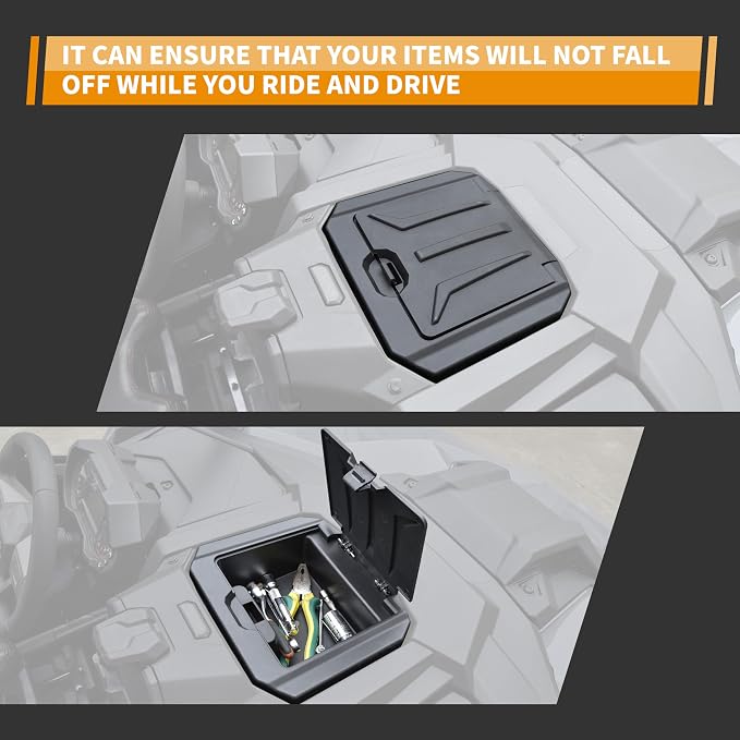 Center Console Dash Storage Box for RZR PRO 20-24, Black Center Dash Box Storage Bin for Polaris RZR PRO XP/ XP4 2020-2024, RZR PRO R/Turbo R 2022-2024 Accessories