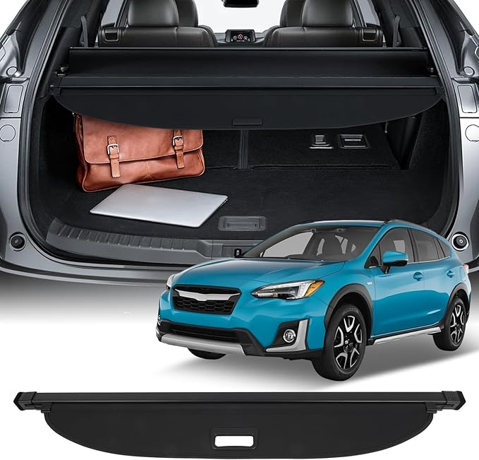SCITOO Cargo Cover 2018-2024 Fit for Subaru Crosstrek/Impreza Accessories Upgraded Retractable Rear Trunk Cover Security Shielding Shade Cover