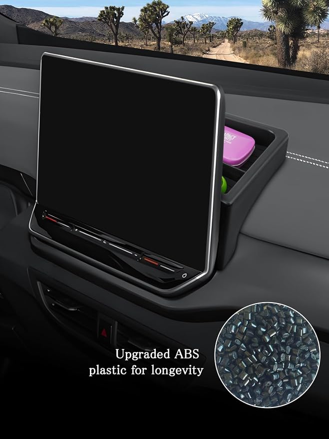 CDEFG for 2025 2026 VW ID.4 Center Console Organizer Dashboard Storage Tray 12.9-Inch Touchscreen for 2025 2026 VW Volkswagen ID.4 Accessories Dash Organizer 12.9" Behind-Screen Tray