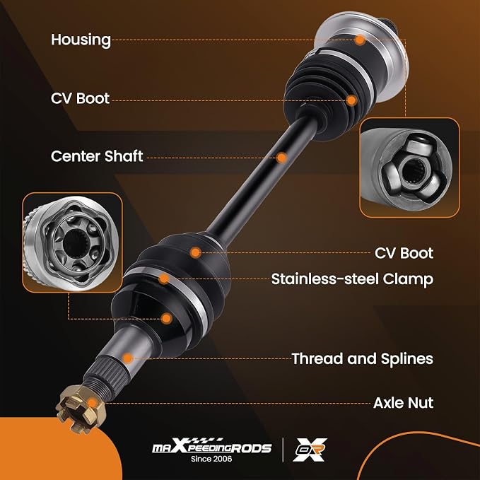 maXpeedingrods CV Axle Shaft Assembly for Arctic Cat 400 450 500 550 650 700 1000 Thunder Cat 2004-2014, Rear Left and Right Side 1502-938, 0502-811