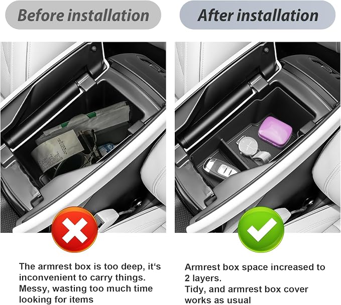 SKTU Upgrade for 2024 2025 2026 Buick Envision Accessories Center Console Organizer for 2024 2025 2026 Buick Envision (Preferred/Sport Touring/Avenir) Console Tray 2024-2026 Envision Insert ABS Tray