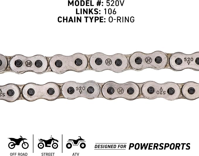 NICHE Drive Sprocket Chain Combo for Kawasaki Ninja 300 EX300 Z300 Front 14 Rear 42 Tooth 520V O-Ring 106 Links