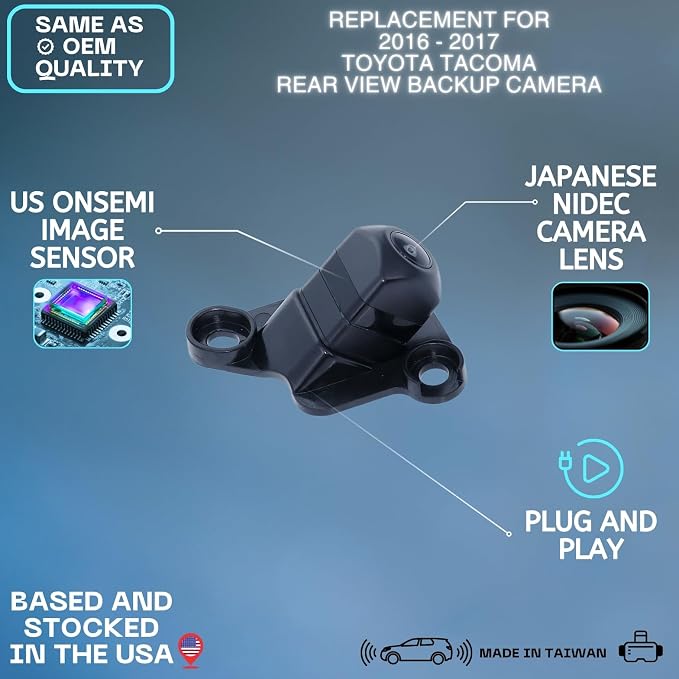 Backup Camera Replaces for 2016-2017 Toyota Tacoma OE Part # 86790-04030