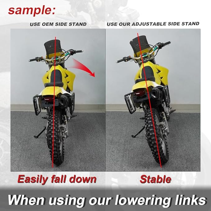 Xitomer 0-3 inch Adjustable Kickstand Fit for CBR600RR 2007-2026 CBR600RR Motorcycle Adjustable Side Stand Adjustable Kickstand