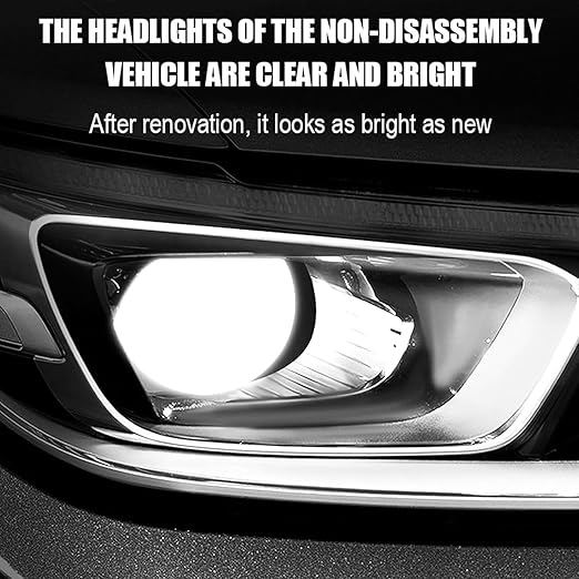 Headlight Restoration Fluid Kit, Automotive Headlamp Restoration Fluid Kit for Oxidized and Yellowed,Car Headlight Cleaner for All Vehicles That Restores Clarity (1 Pcs)