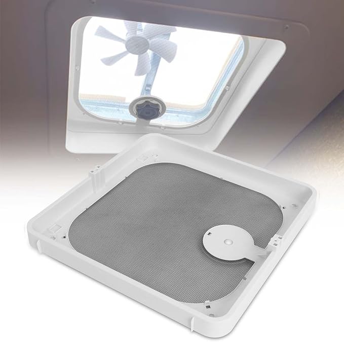 Roof Vent Frame Screen Replacement BVC0573-31 13.5"X13.5" Compatible with Ventadome Roof Vent V2092,V2094, V2110,V2119,V2310,V2392, Birch White