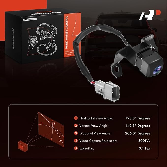 A-Premium Rear View Backup Camera Compatible with Kia | Parking Camera for 2016 2017 2018 Sorento - Replace# KI1960116
