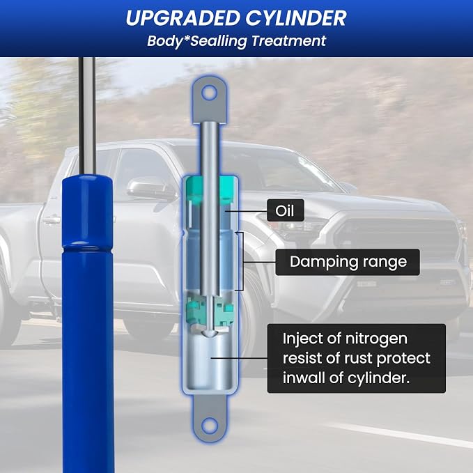 Hood Struts for Toyota Tacoma 2024 2025+ and 4Runner 2025+, Hood Lift Support No Drill Front Gas Springs Shocks Compatible with Toyota Tacoma/4Runner Accessories|Blue