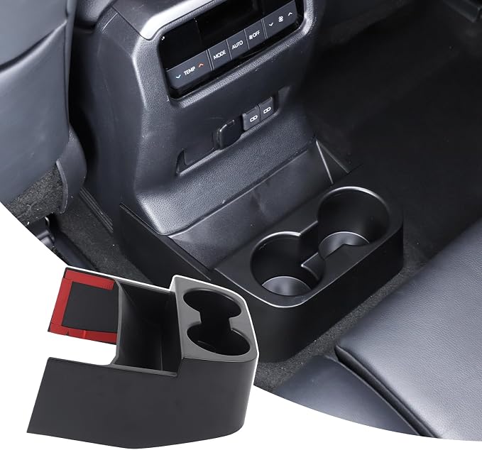 Rear Console Cup Holder Storage Box Compatible with Toyota Land Cruiser 250 Prado J250 LC250 2024 2025 2026 Accessories, Rear Air Vent Cup Holder Organizer Box