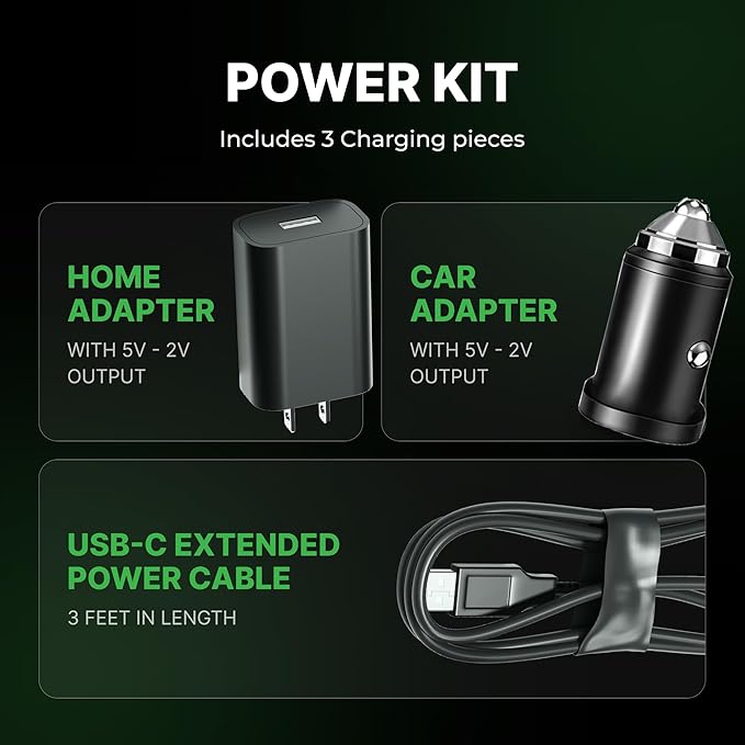 Airmoto and Power Kit Bundle Deal - 1 bundle - Tire Inflator Portable Air Compressor with Power Kit for Charging on The Road - Cordless Air Pump for Car Tires, Motorcycle, Bicycle, Balls