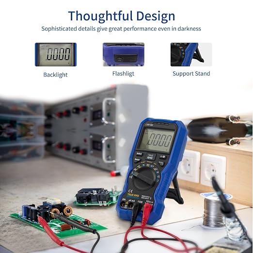 OWON OW18E Bluetooth Digital Multimeter, 20000 Counts True RMS Voltmeter, Auto-Ranging Current Amp Resistance Diodes Continuity, Data Logger, Thermometer, Offline Recording
