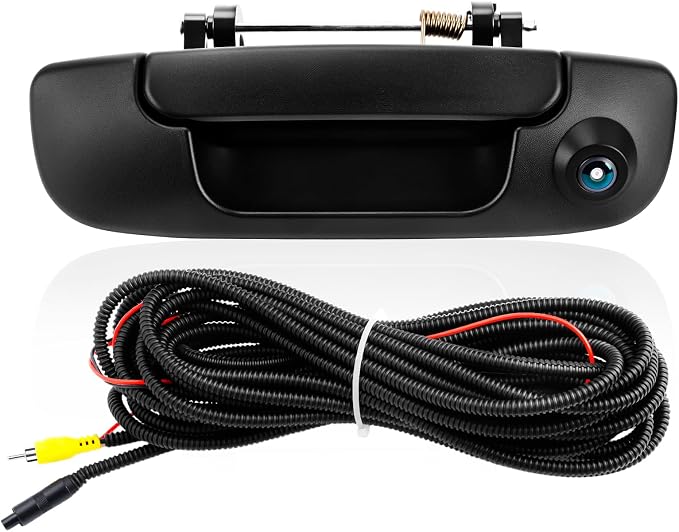 LCWRGS Tailgate Handle with Backup Camera Fits for 2002-2009 Dodge Ram | OE# 55276237AA Reverse Parking Assist Camera Night Vision, Wide-angle, Waterproof