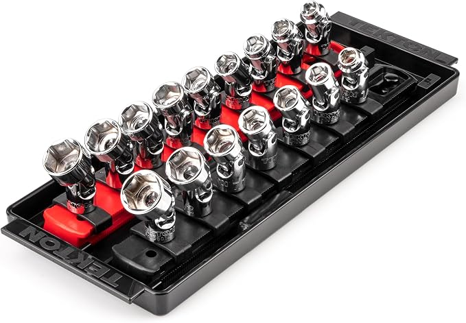 TEKTON 1/4 Inch Drive Universal Joint Socket Set, 16-Piece | SHD90217