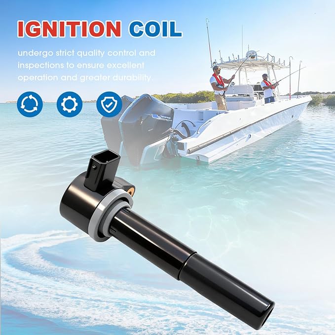 KLC Set of 4 Ignition Coil Pack Compatible with Mercury Verado Outboard 75 80 90 100 115 EFI 135 150 175 200 225 250 275 300 350 HP Replacement 8M0039809 19005251 12582000 339880615T01 880615T01