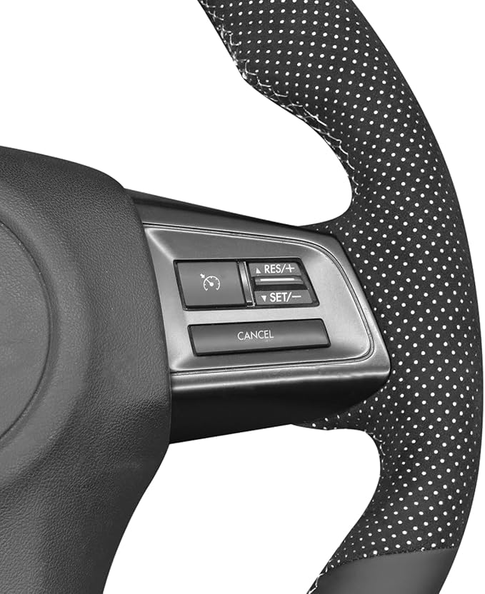 MEWANT Hand Stitch Steering Wheel Cover Wrap for Subaru WRX / WRX STI 2015-2021 - Steering Wheel Accessory