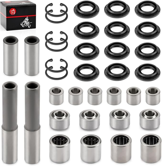 2x Front upper & lower Arm Bearing Bushing Seal Kit Compatible with Kawasaki Brute Force 650 750 4x4i KVF650 KVF750 2005-2013 (NO-4x4)