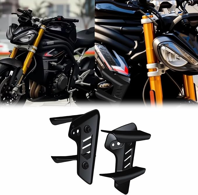 for Speed Triple 1200 RS/RX Speed Triple 1200 rs rx 2026 2025 2024 2023 2022 2021 New Accessories Motorcycle Fairing Side Winglets Aerodynamic Wing Deflector Black Naked Front Spoiler