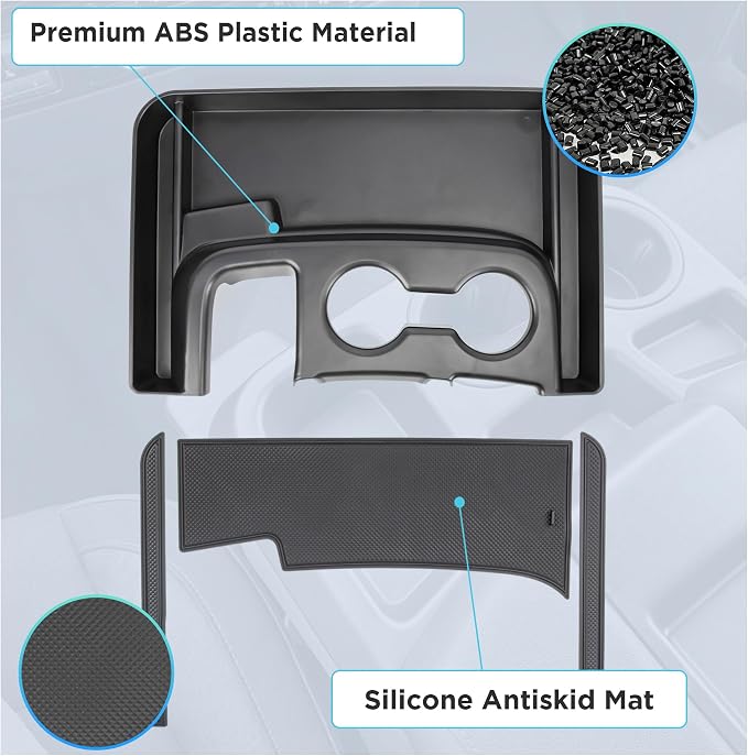 Center Console Hanging Organizer Compatible with 2019-2026 Chevy Silverado/GMC Sierra 1500, 2020-2026 Silverado/Sierra 2500HD 3500HD Accessories, Cup Holder Storage Box Tray (Fit Jump Seat)
