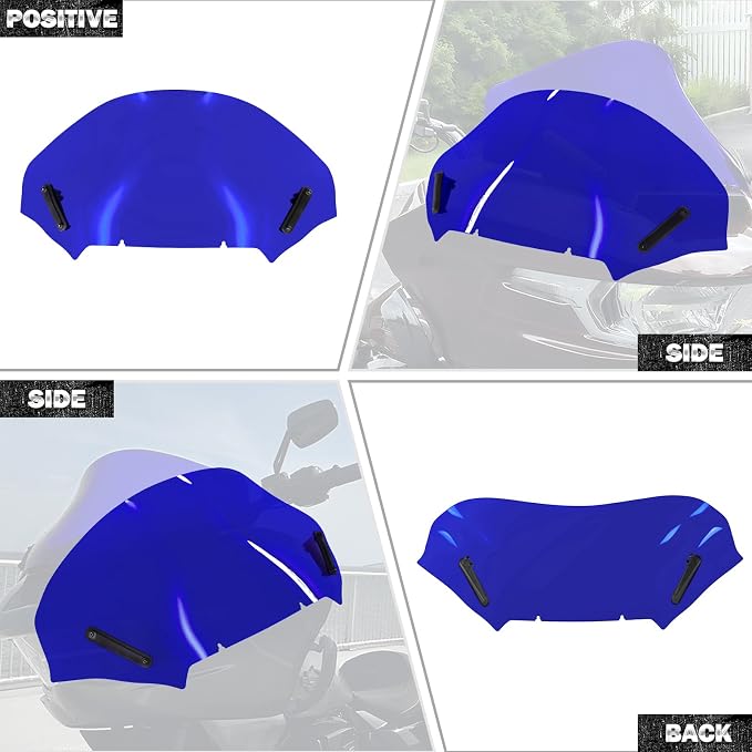 Road Glide Windshield 13.5" Wave Fairing Windscreen Cover for Harley FLTRX 2024-2025, FLTRXSE 2023-2025, FLTRXSTSE 2024-2025 Blue