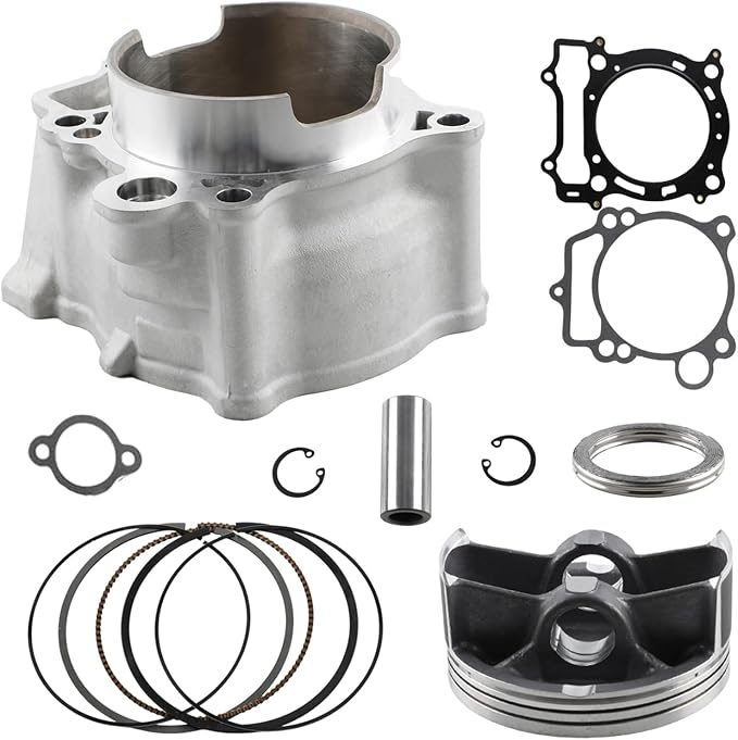 95mm High Compression Cylinder Piston Top End Rebuild Kit, 13.5:1 Compression Ratio, for Yamaha YFZ450 2004-2009 2012-2013, Replaces OEM Part Numbers 5TA-11311-12-00 99999-03528-00