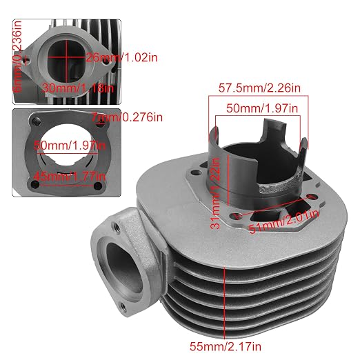 FLYPIG 11210-40B01 82cc Engine Piston Cylinder Gasket Head Kit | For Suzuki Quadsport LT80 1987-2006, For Kawasaki KFX80 2003-2006, 11111-40B00
