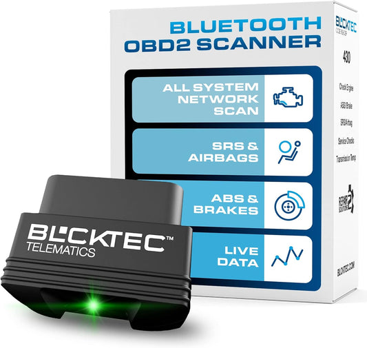BLCKTEC 430 Bluetooth OBD2 Scanner for iPhone & Android, No Subscription Fee, OBDII Car Code Reader, Diagnose Check Engine, ABS, SRS, Airbag, Supports 1996-2023 Vehicles, App only works in USA &Canada
