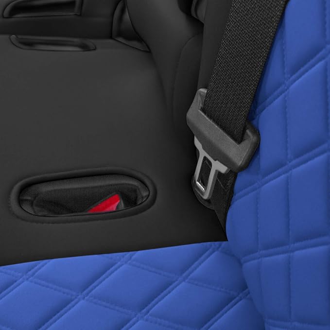 FH Group Custom Fit Car Seat Covers Specifically Made for 2020-2025 Tesla Model Y Ultraflex Neoprene Water Resistant Automotive Seat Covers - Full Set Blue
