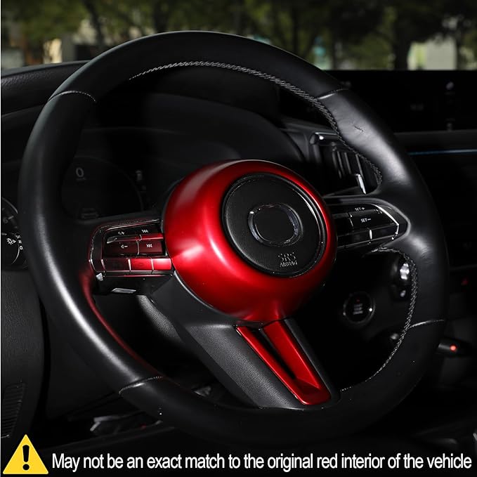 Fit for Mazda CX50 Mazda 3 CX-30 Accessories Steering Wheel Covers, Red Style Steering Wheels Protective Trims for Mazda CX-50 CX 50 2023 2024 2025 Mazda 3 CX30 CX 30 2020-2026