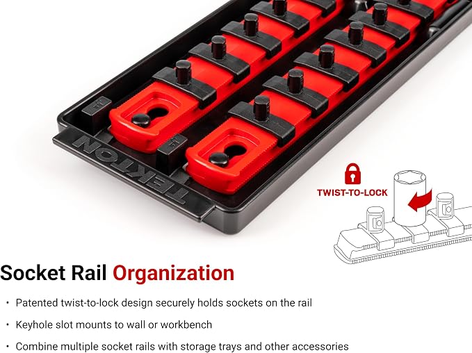 TEKTON 1/4 Inch Drive 12-Point Socket Set, 28-Piece | SHD90214