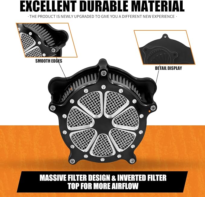 Motorcyle Air Cleaner Filter Fit for Harley Touring street glide road king trike Softail (D For M8 Touring 17-23 Trike 17-25 Softail 18-24)