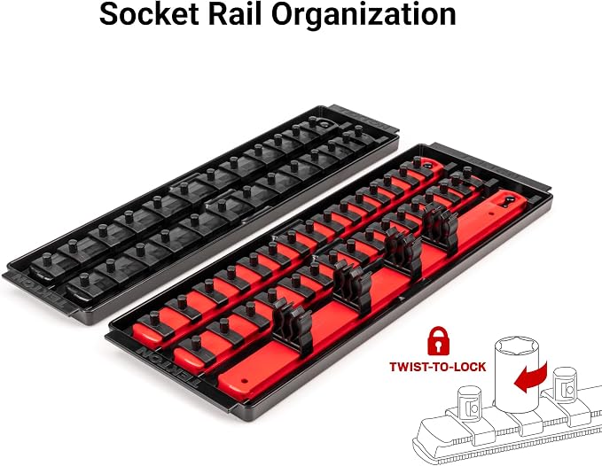TEKTON 1/4 Inch Drive 12-Point Socket and Ratchet Set, 57-Piece | SKT03302