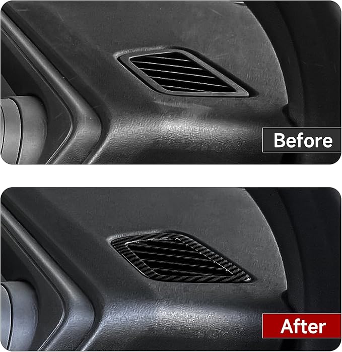 Car ABS Carbon Fiber Sticker Side Air Vent Outlet Cover Interior Trim Decal for Chevrolet Colorado/GMC Canyon 2023 2024 2025 2026 Accessories