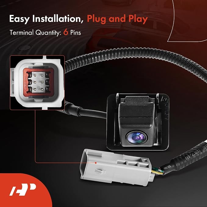 A-Premium Park Assist Camera Rear View Backup Reverse Camera Compatible with Select Cadillac Models - 2010-2015 CTS