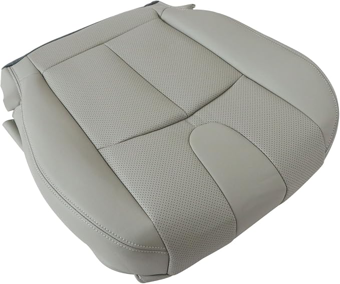 FZJDSD Gray Driver & Passenger Side Bottom Perforated Microfiber Leather Replacement Seat Covers Compatible with Infiniti G37 2008 2009 2010 2011 2012 2013
