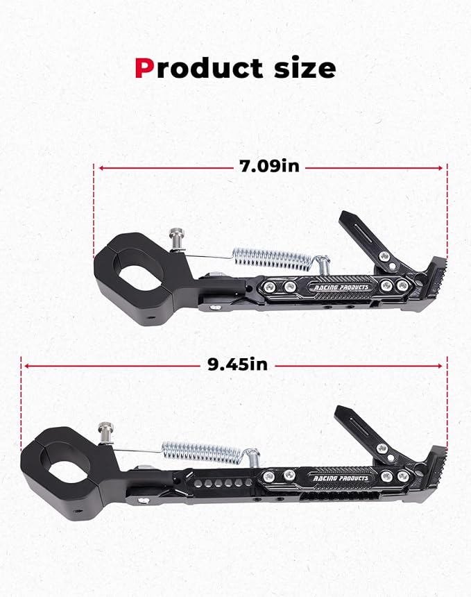 KEMIMOTO CT125 Side Stand Kickstand Extension - Adjustable Height （7.09" - 9.45"） - Compatible with CT125 Trail 125 2021 2022 2023 2024 2025 2026