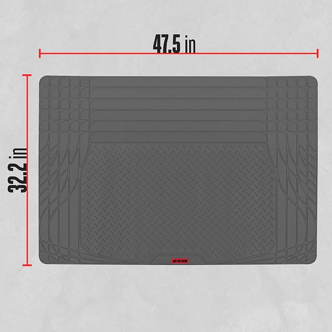 Motor Trend FlexTough™ Contour Heavy Duty Rubber Car Floor Mats with Cargo Liner - All Weather Full Set Front & Rear Floor Mats fits Most Cars Truck SUV, Automotive Floor Mat