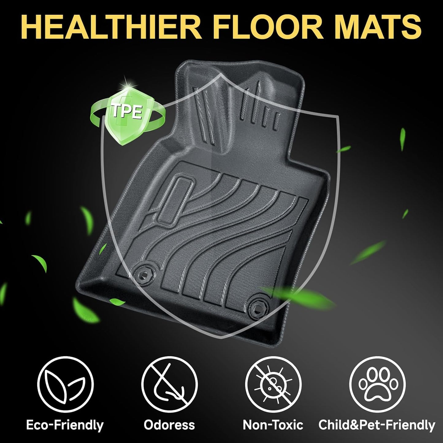 Full Set Floor Mats Custom Fit for 2025 Toyota Camry 2025(Include Hybrid) All Weather Floor Mats 2025,Front and Rear Row Mats Liners Trunk Bed mat,Toyota Camry Accessories 2025(4 PCS)