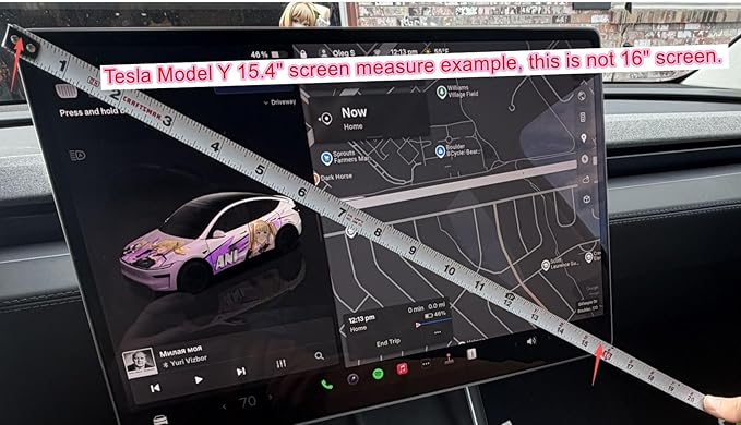 2-Pack 16"+16" HD 2026 Tesla Model Y Juniper Screen Protector【Front Only+1 Installation Frame】9H for Refreshed Premium/Performance - 16"QHD Touchscreen - 2026 Model Y Premium/Performance Accessories
