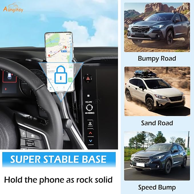 Car Phone Holder Compatible with Subaru Crosstrek 2024+ & WRX 2022+, Center Console Air Outlet Vent Panel Cell Phone Mount Dashboard Hands-Free Universal Mobile Phones Navigation Bracket Accessories