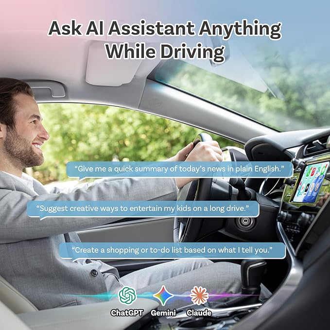 Ottocast Mini Core, 2026 Next-Gen Wireless CarPlay & Android Auto Adapter, WiFi 6 & Bluetooth 5.4 Ultra-Fast Connection, One-Touch Device Switching, Plug & Play, Auto Connect for iPhone & Android