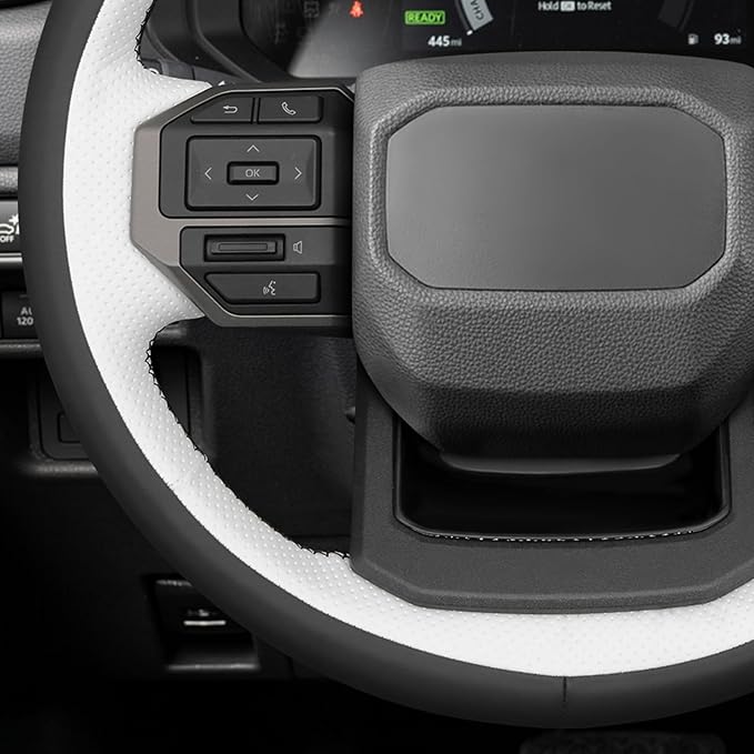 MEWANT Hand Stitch Steering Wheel Cover for Toyota Land Cruiser 2024-2026, Custom Fit DIY Wrap Interior Accessories