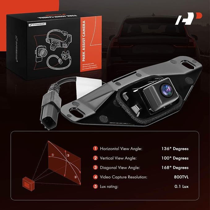 A-Premium Rear View Backup Camera Compatible with Toyota | Parking Camera for 2013 2014 2015 Sequoia - Replace# 86790-0C010