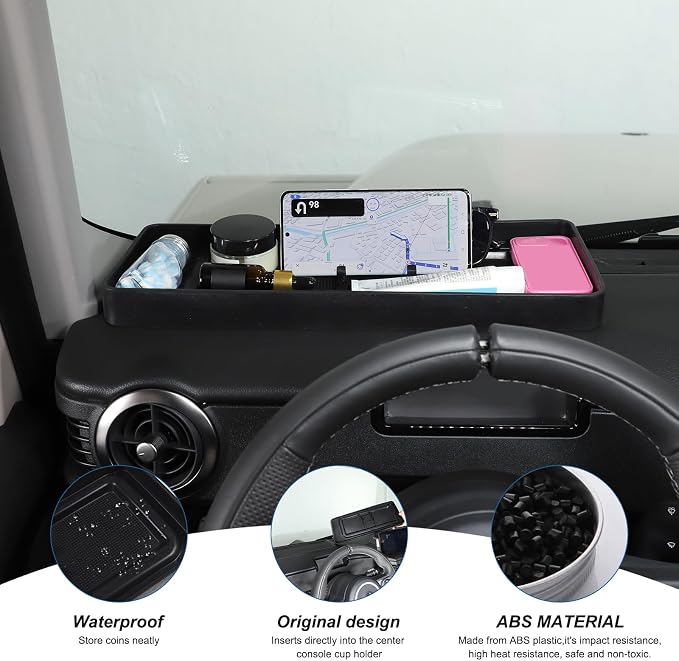 Center Console Dashboard Organizer Compatible with INEOS Grenadier 2020-2025 Accessories Non-Slip Dashboard Tray Dash Storage Box Console Tray Phone Key Organizer Container (Style E)