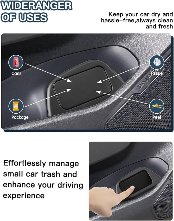 2019-2024 2025 2026 RAV4 Trash Can for Toyota RAV4 2026 Accessories Portable Mini Car Trash Bin with Lid for Storage and Organizer Car Door Garbage Can Compatible with 2019-2025 2026 Toyota RAV4