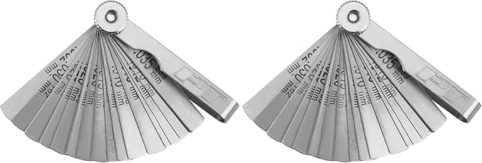 Performance Tool W80525 17-Piece SAE Feeler Gauge Set with 15-Inch x 1/4-Inch Straight Blades - Includes 0010-Inch to 0035-Inch Sizes for Precise Measurements (Pack of 2)