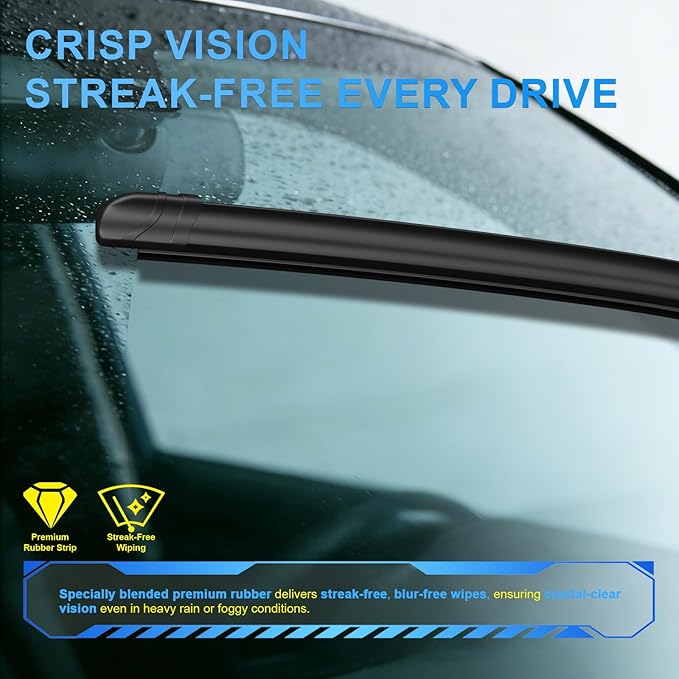CJPPPZIW® Windshield Wipers -28"+14" Replacement for 2011-2016 Hyundai Elantra/2020-2025 Toyota Corolla/2012-2019 Toyota Prius C,OEM Quality Premium All-Season Wiper Blades (Set of 2)
